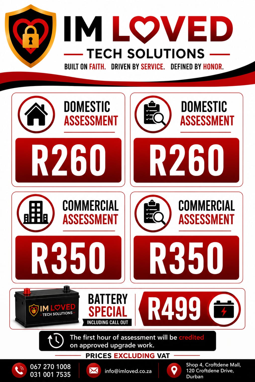IM LOVED assessment and battery special advert