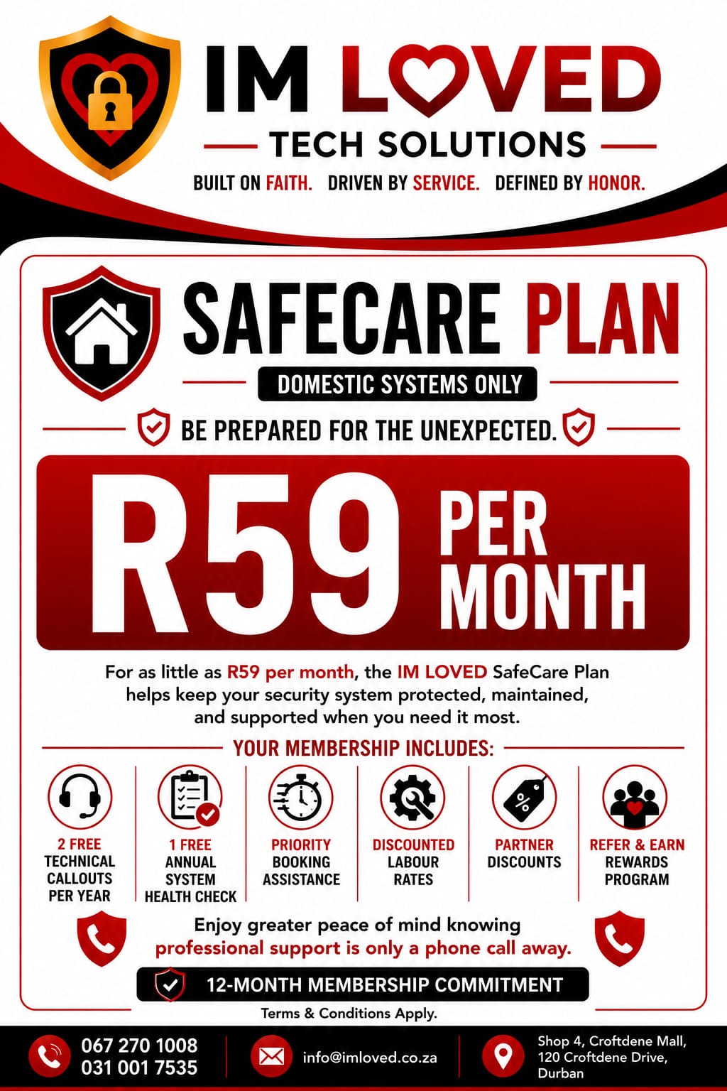 IM LOVED SafeCare domestic system support plan advert
