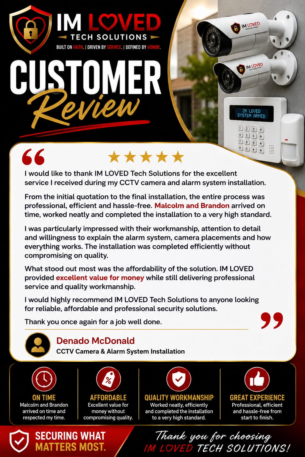 Customer testimonial and review 5