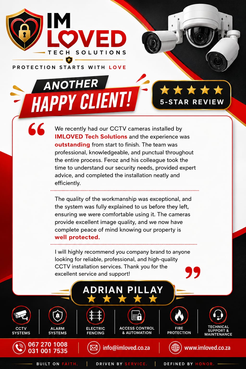 Customer testimonial and review 6