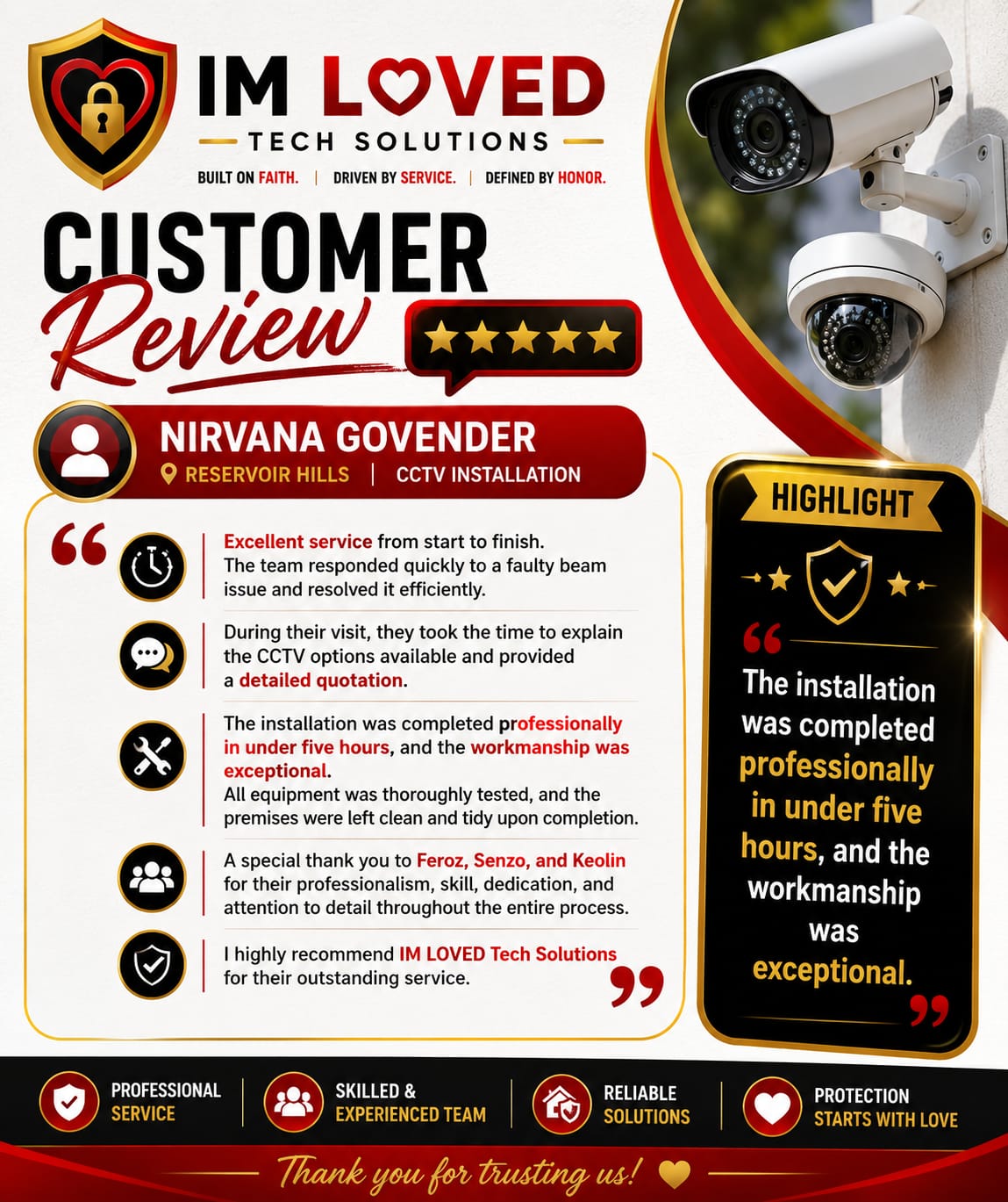 Customer testimonial and review 4